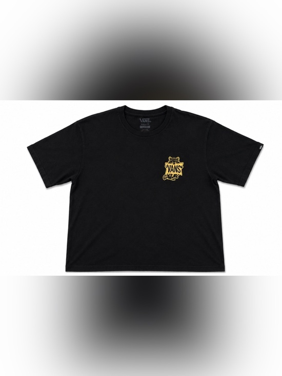 Vans Other - Vans Black Short Sleeve Tee with Yellow Logo Patch